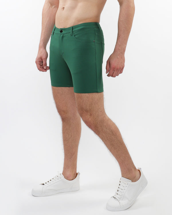 LAUREL 5" INSEAM SOLID STRETCH KNIT JEANS SHORTS ST-1932
