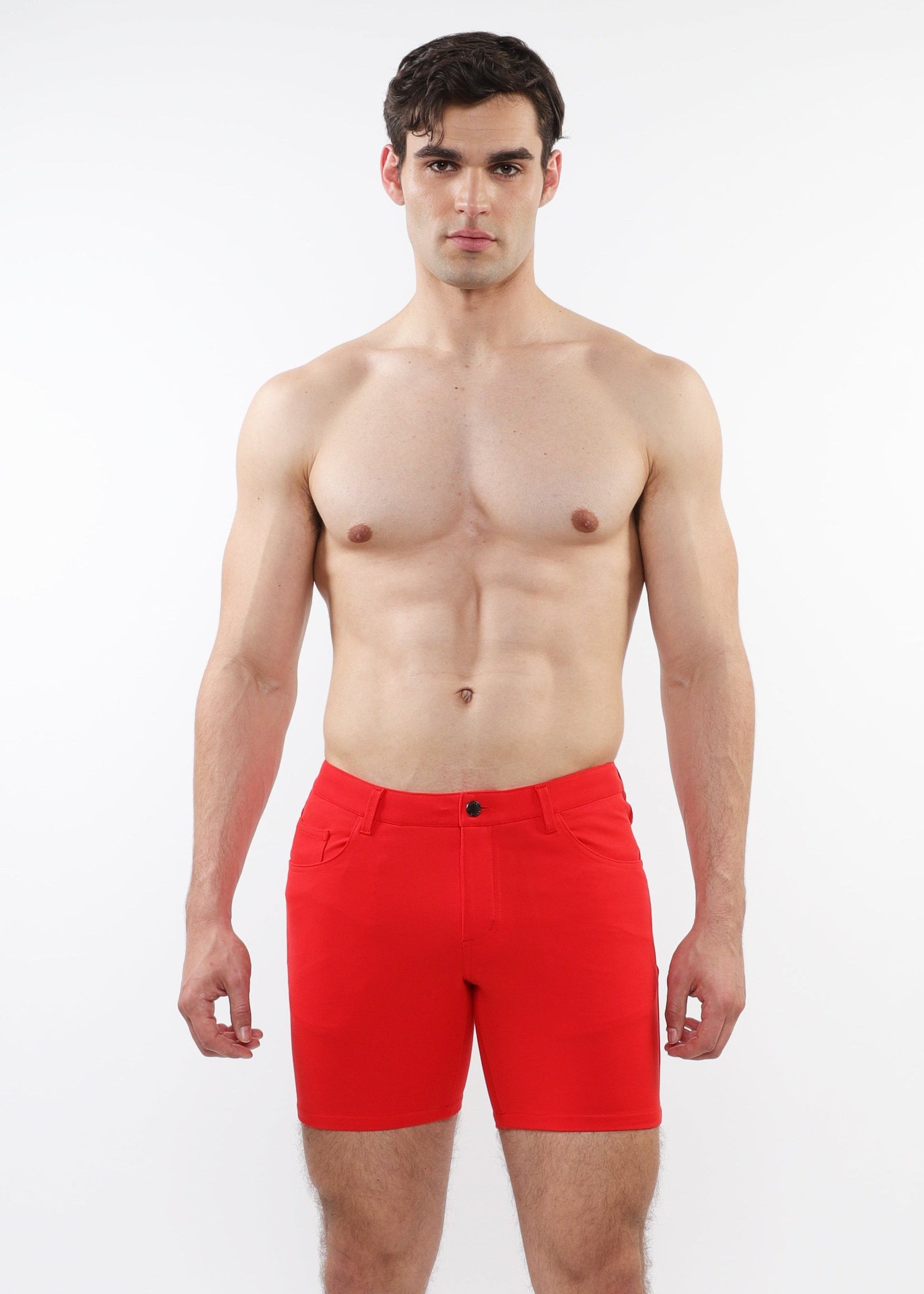 PERSIMMON 5" INSEAM SOLID STRETCH KNIT JEANS SHORTS ST-1932