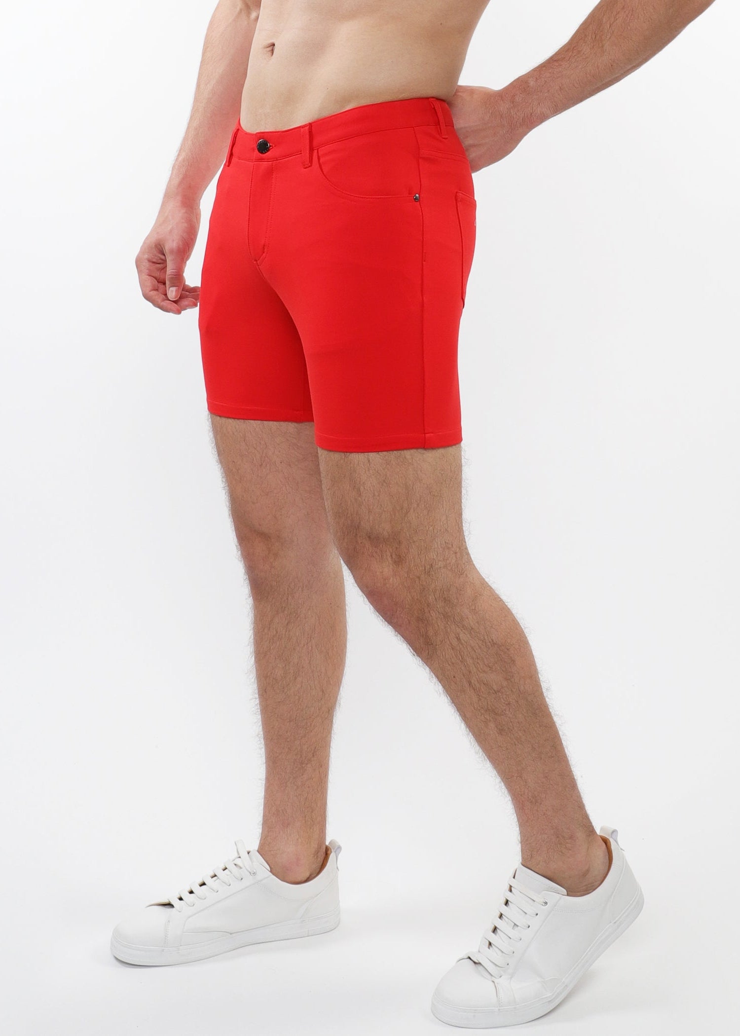 PERSIMMON 5" INSEAM SOLID STRETCH KNIT JEANS SHORTS ST-1932