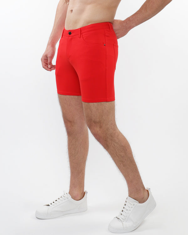 PERSIMMON 5" INSEAM SOLID STRETCH KNIT JEANS SHORTS ST-1932