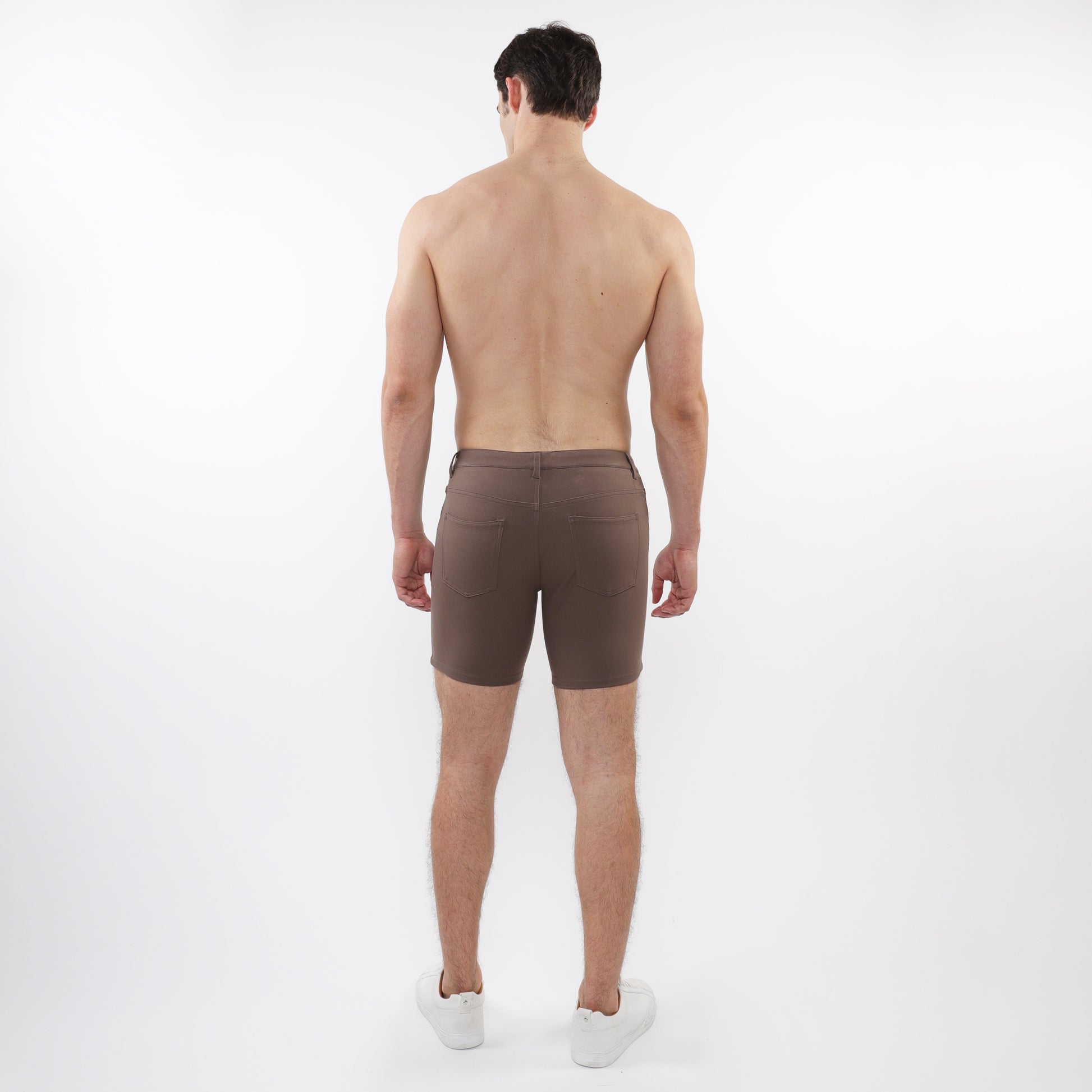 UMBER 5" INSEAM SOLID STRETCH KNIT JEANS SHORTS ST-1932
