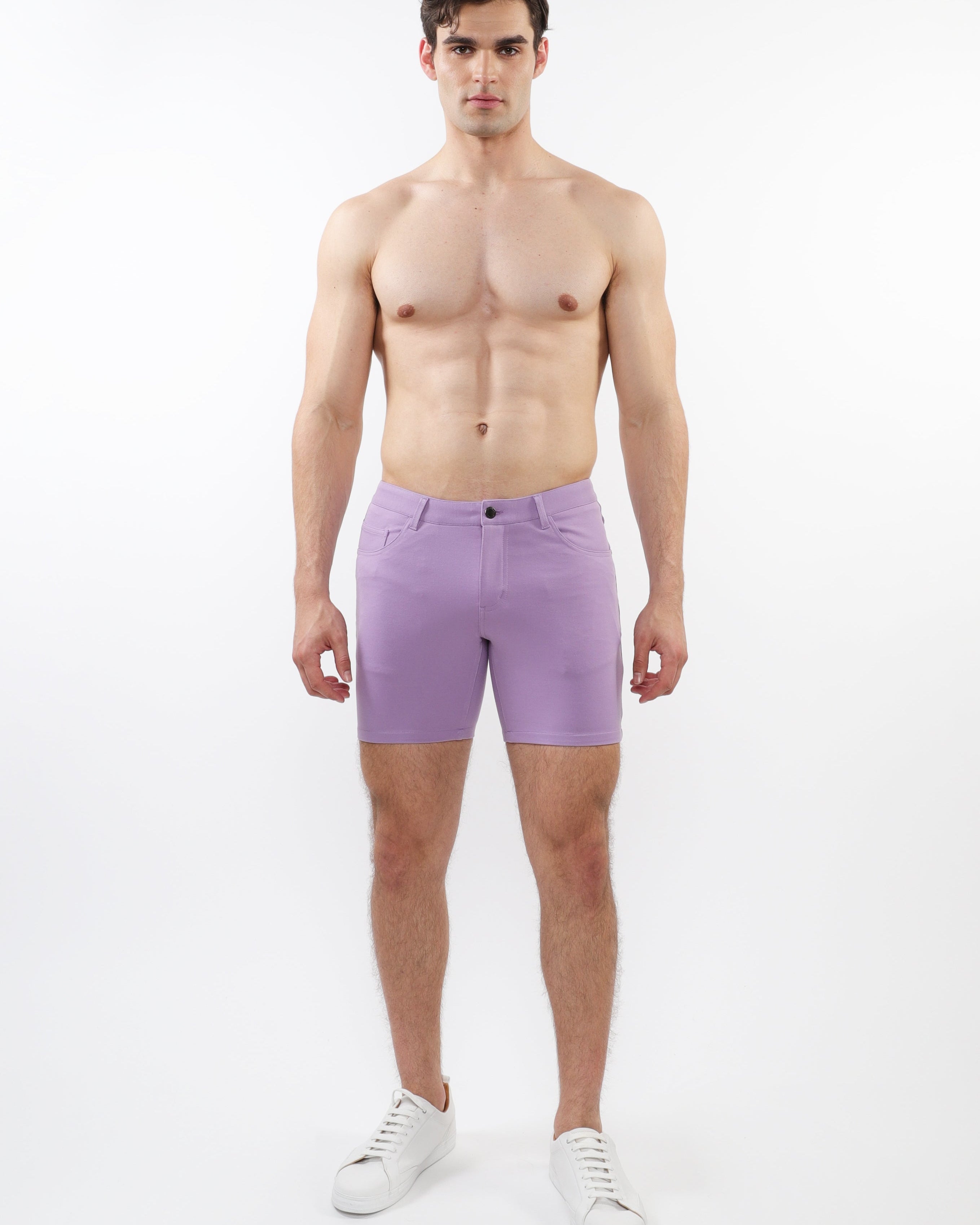 WISTERIA 5" INSEAM SOLID STRETCH KNIT JEANS SHORTS ST-1932
