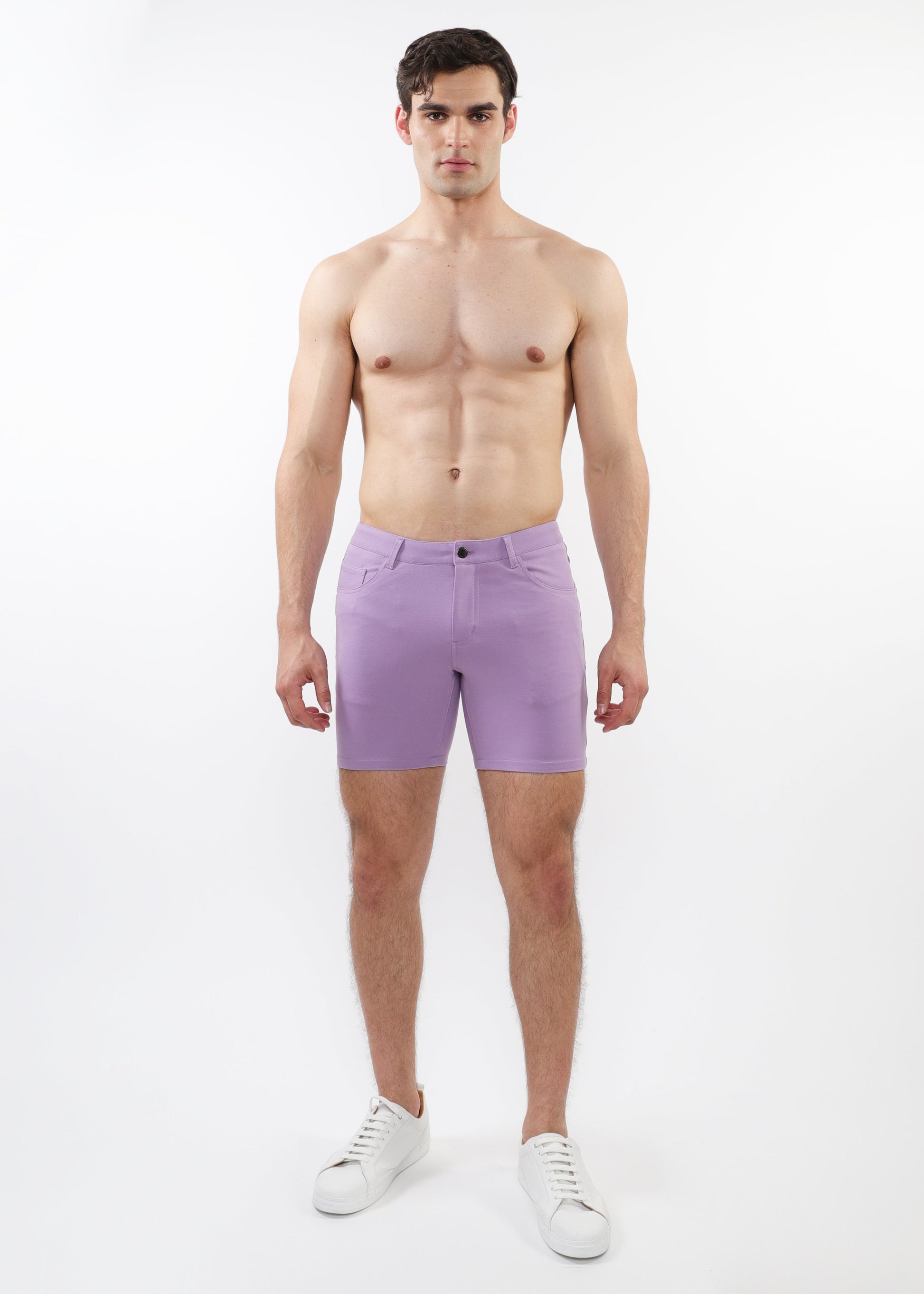 WISTERIA 5" INSEAM SOLID STRETCH KNIT JEANS SHORTS ST-1932