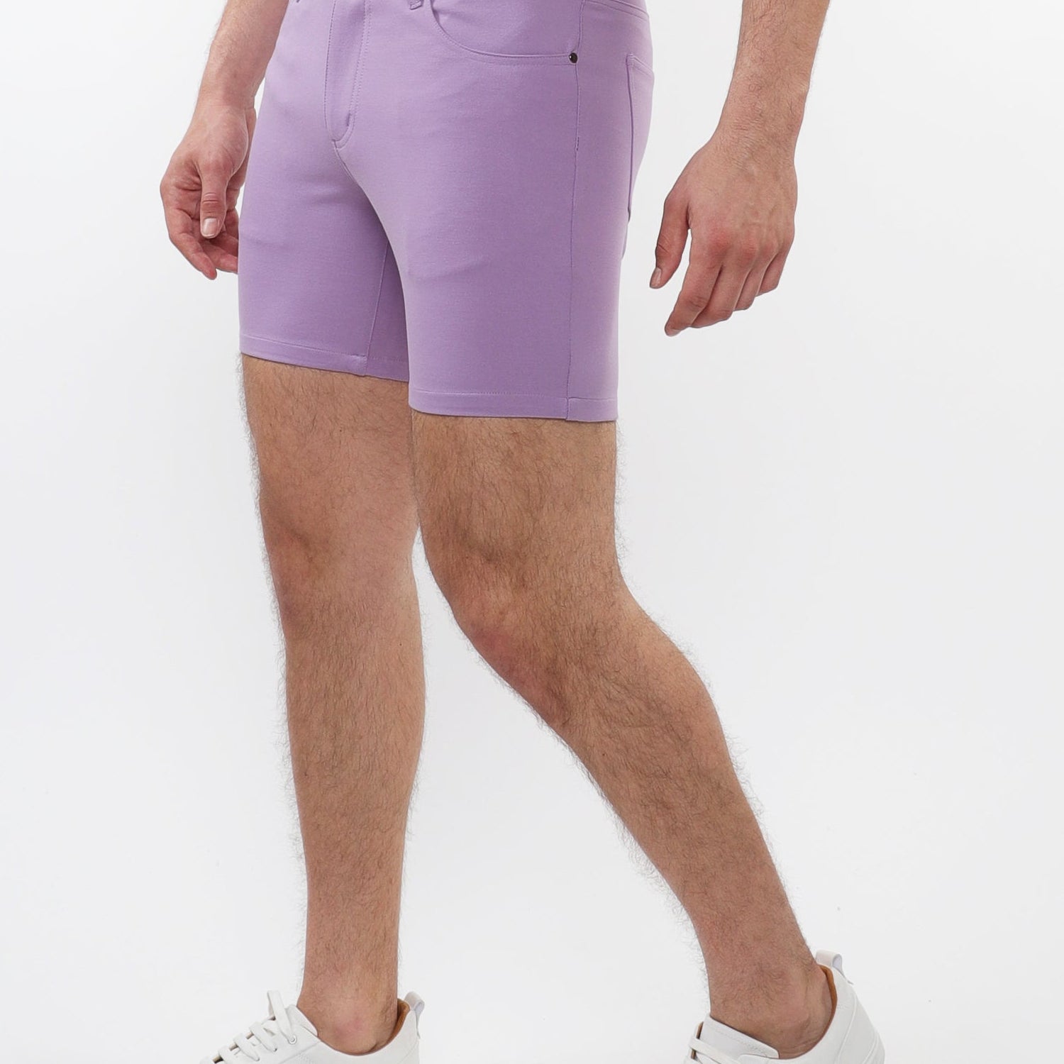 WISTERIA 5" INSEAM SOLID STRETCH KNIT JEANS SHORTS ST-1932