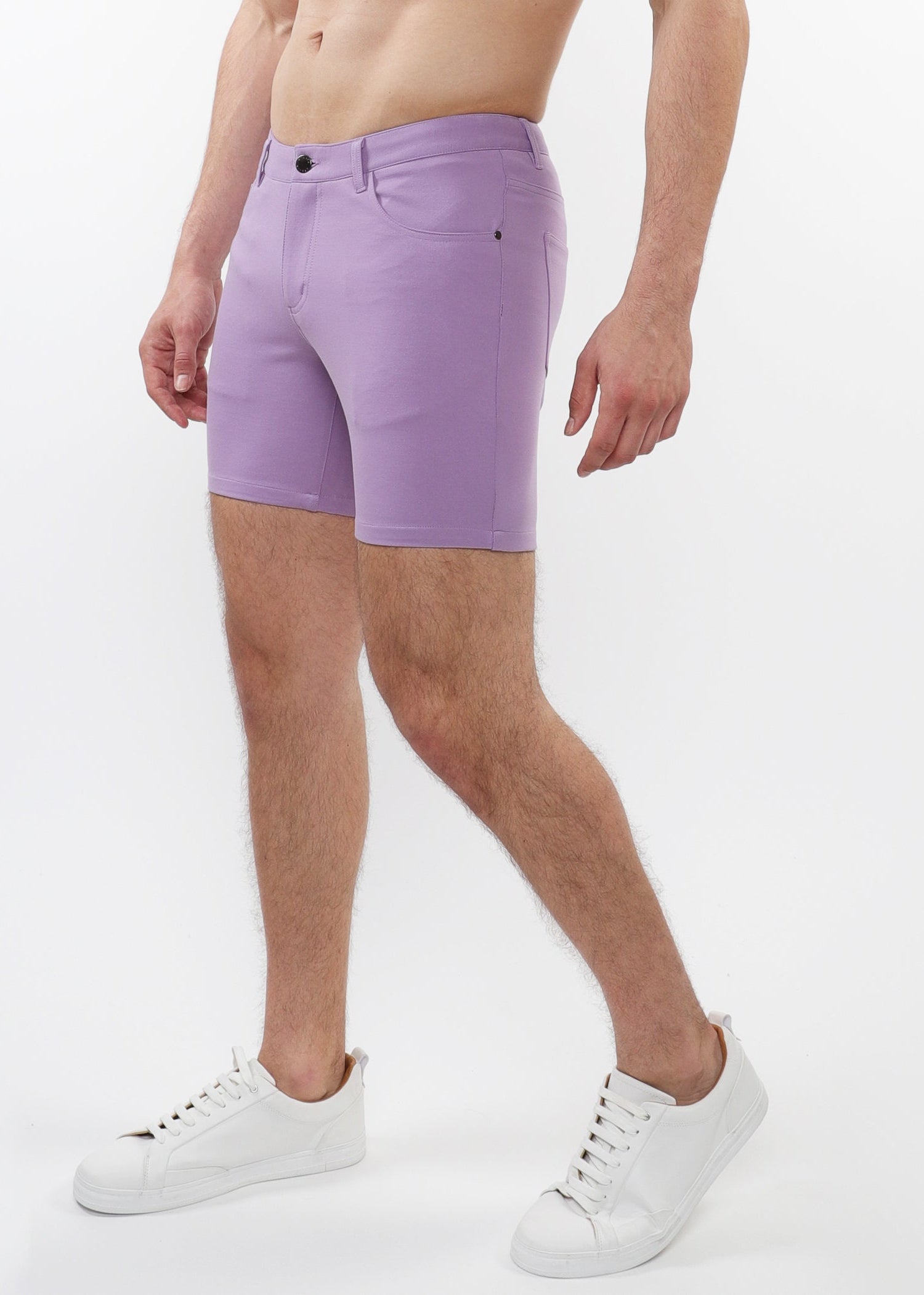 WISTERIA 5" INSEAM SOLID STRETCH KNIT JEANS SHORTS ST-1932