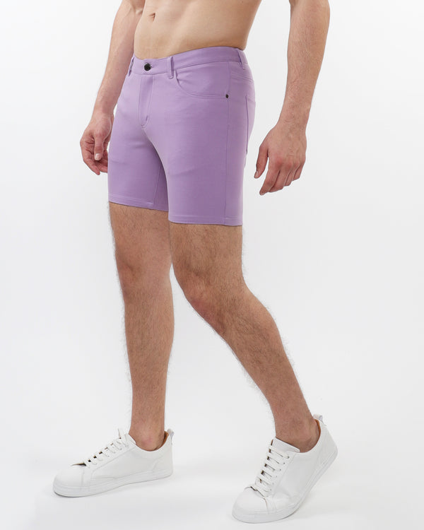 WISTERIA 5" INSEAM SOLID STRETCH KNIT JEANS SHORTS ST-1932