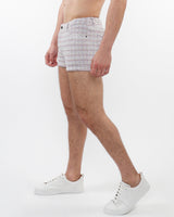 LILAC/PINK TWEED 3" INSEAM JACQUARD STRETCH KNIT JEANS SHORTS LIMITED EDITION ST-1975-LX