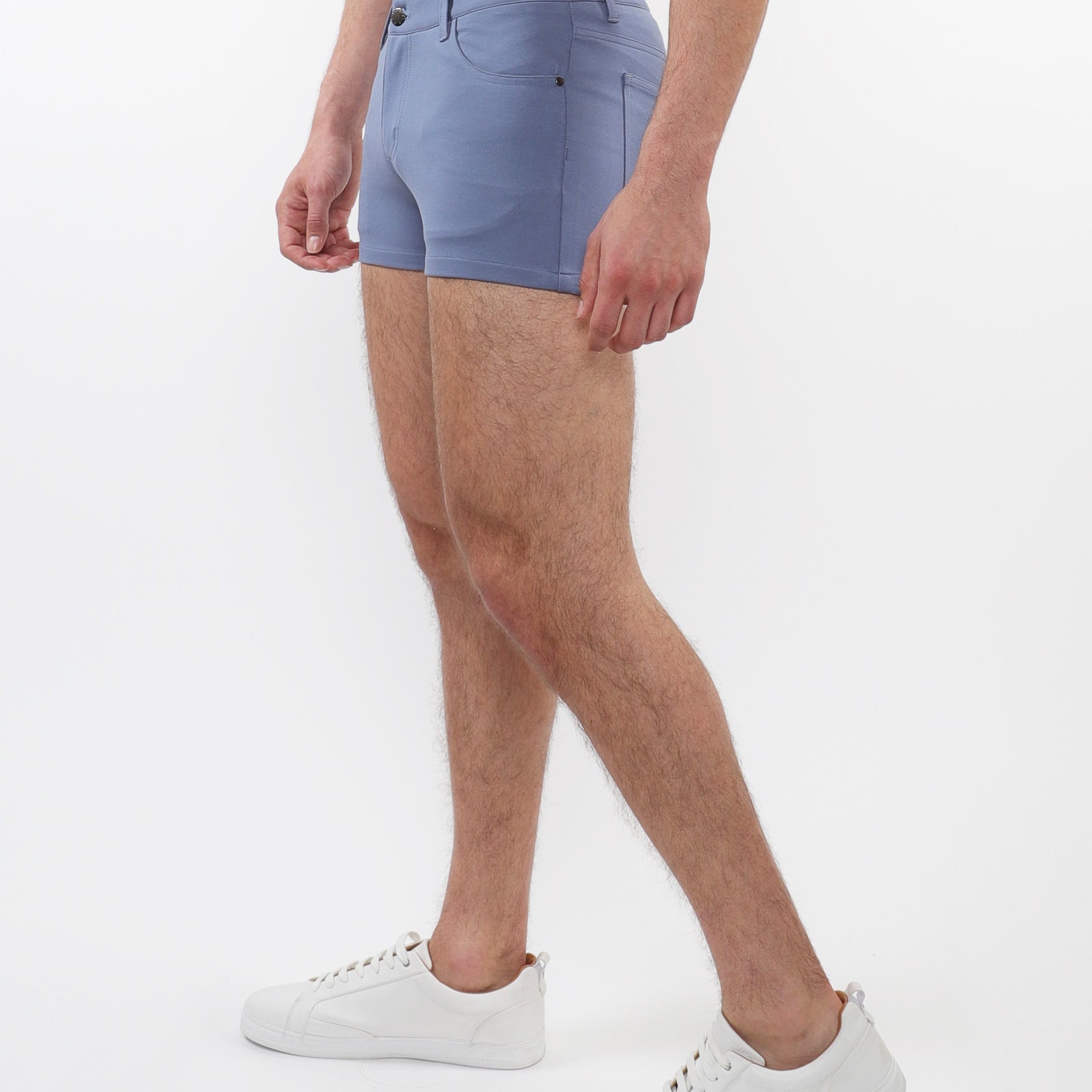 ATLANTIC BLUE 3" INSEAM SOLID STRETCH KNIT JEANS SHORTS ST-1975