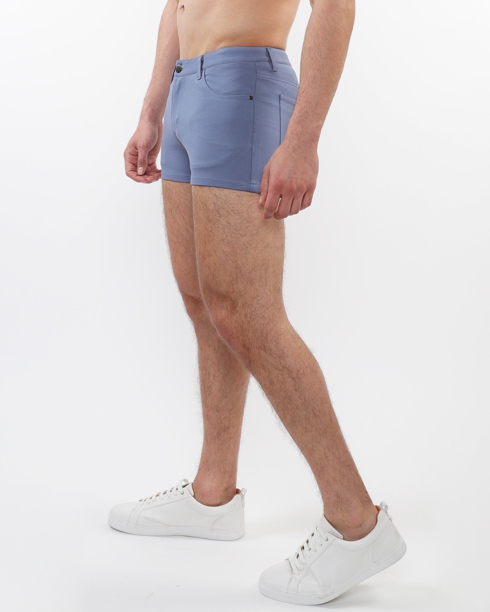 ATLANTIC BLUE 3" INSEAM SOLID STRETCH KNIT JEANS SHORTS ST-1975