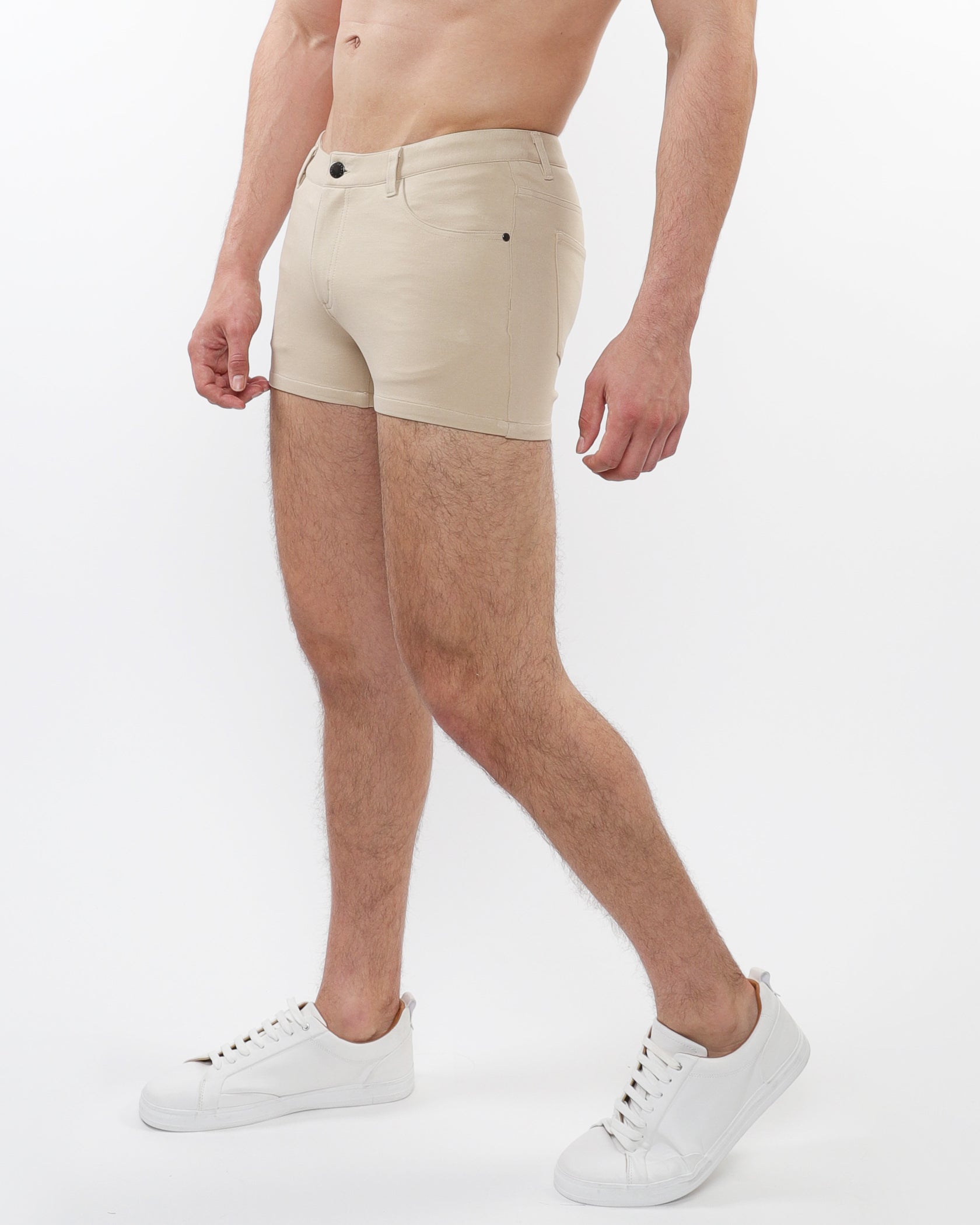 DESERT OASIS 3" INSEAM SOLID STRETCH KNIT JEANS SHORTS ST-1975