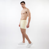 CREAM 5" INSEAM TEXTURED STRETCH KNIT CHINO SHORTS W/ ZIP POCKETS ST-1986-01