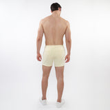 CREAM 5" INSEAM TEXTURED STRETCH KNIT CHINO SHORTS W/ ZIP POCKETS ST-1986-01