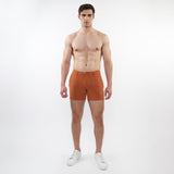 RUST 5" INSEAM TEXTURED STRETCH KNIT CHINO SHORTS W/ ZIP POCKETS ST-1986-01