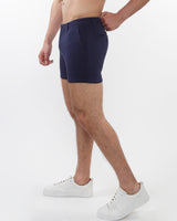 NAVY 5" INSEAM TEXTURED STRETCH KNIT CHINO SHORTS W/ ZIP POCKETS ST-1986-02
