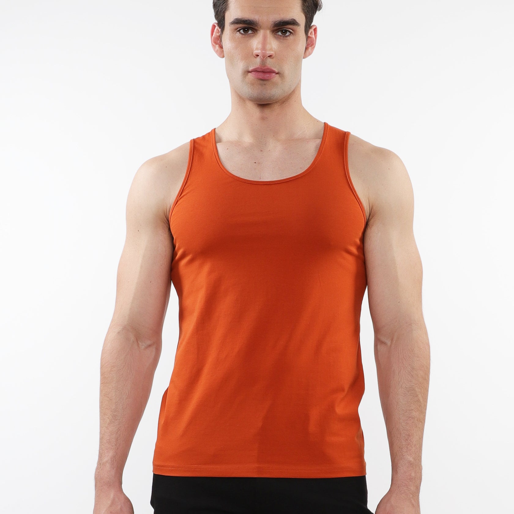SPICE TRIANGLES LASER CUT STRETCH JERSEY TANKS ST-20052