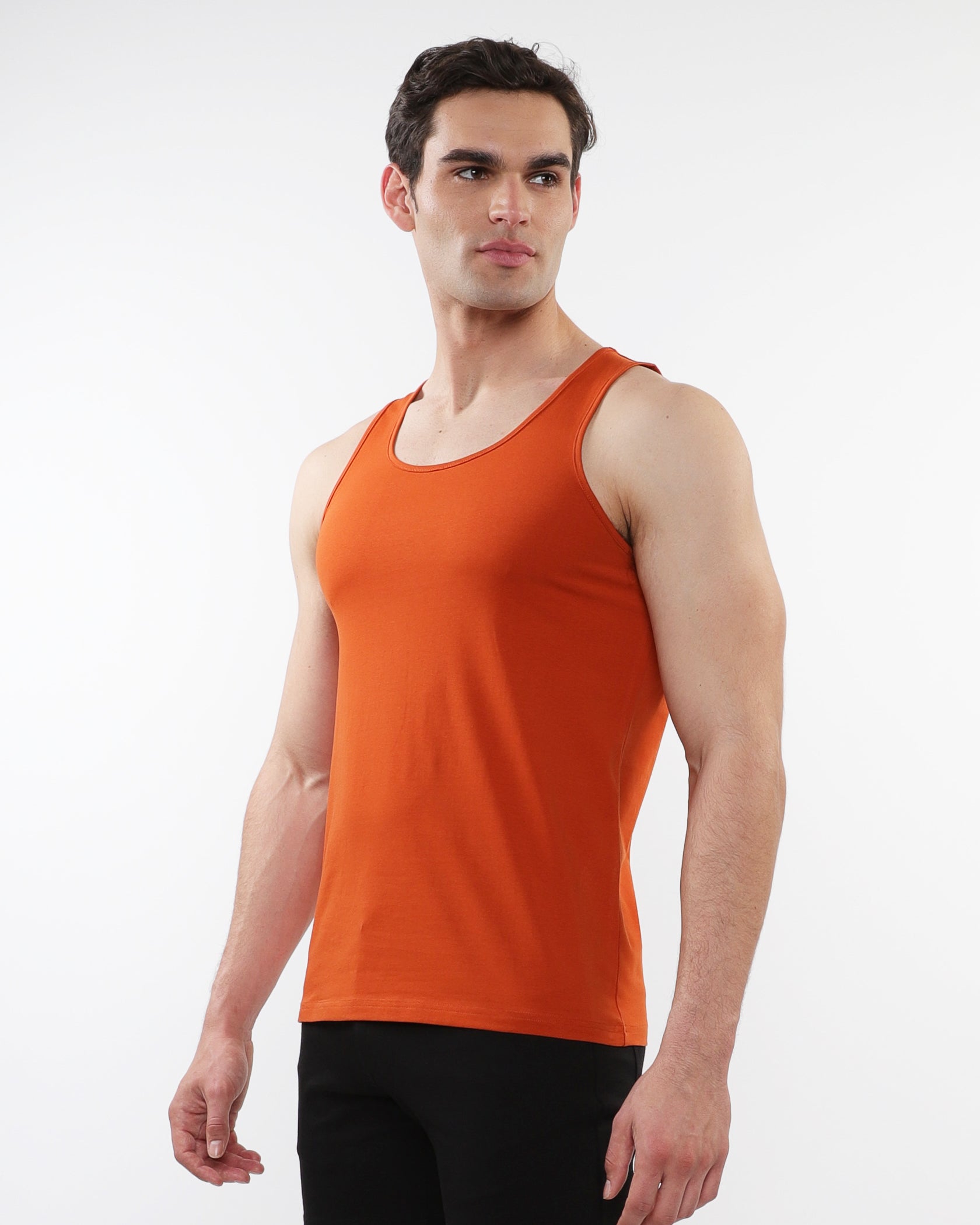 SPICE TRIANGLES LASER CUT STRETCH JERSEY TANKS ST-20052