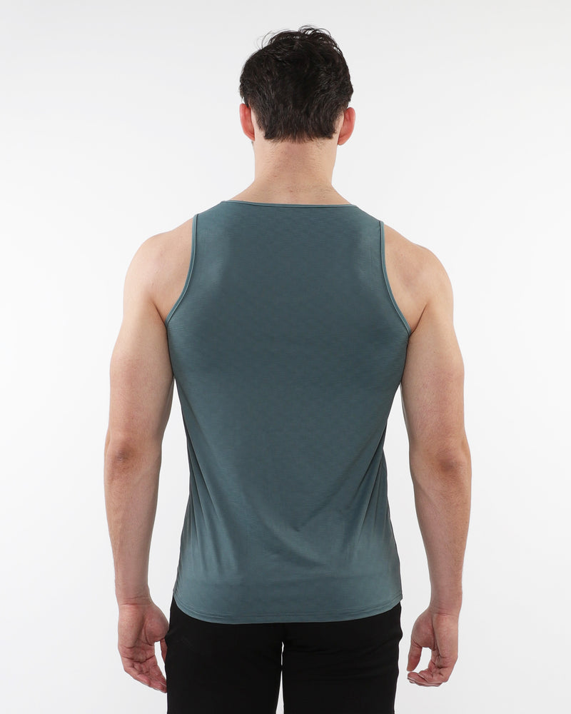 FERN TEXTURED STRETCH MESH PERFORMANCE TANK ST-286