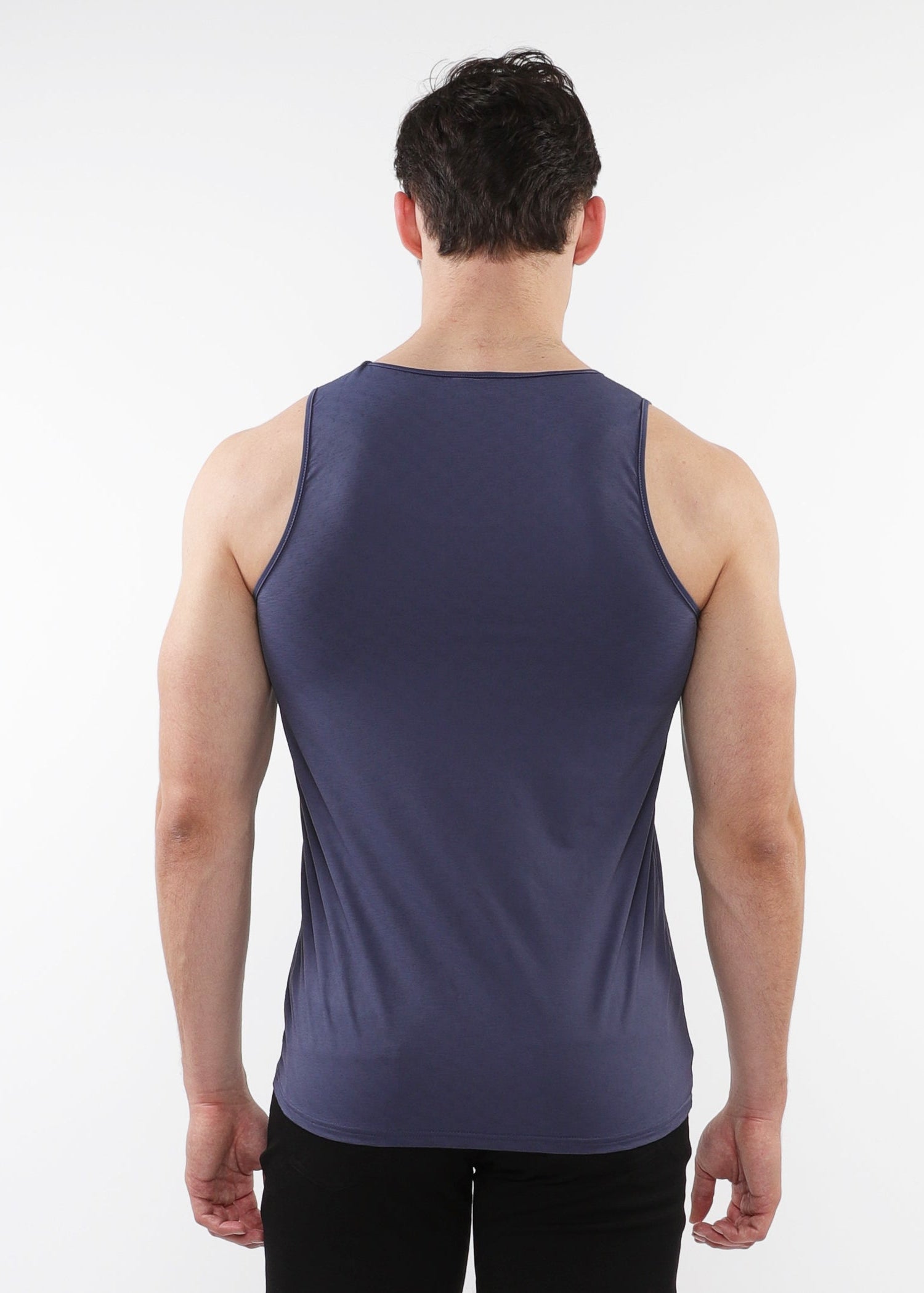 SLATE TEXTURED STRETCH MESH PERFORMANCE TANK ST-286