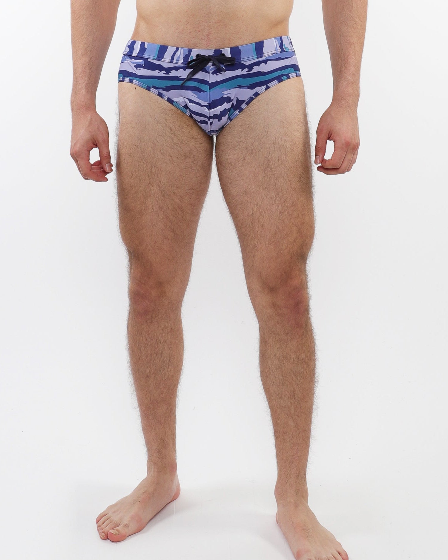 COBALT/SKY CAMO PRINTED SWIM BRIEFS ST-8015-18