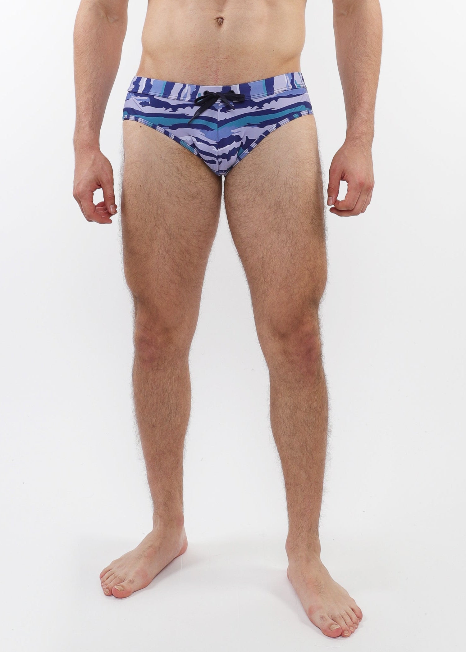 COBALT/SKY CAMO PRINTED SWIM BRIEFS ST-8015-18