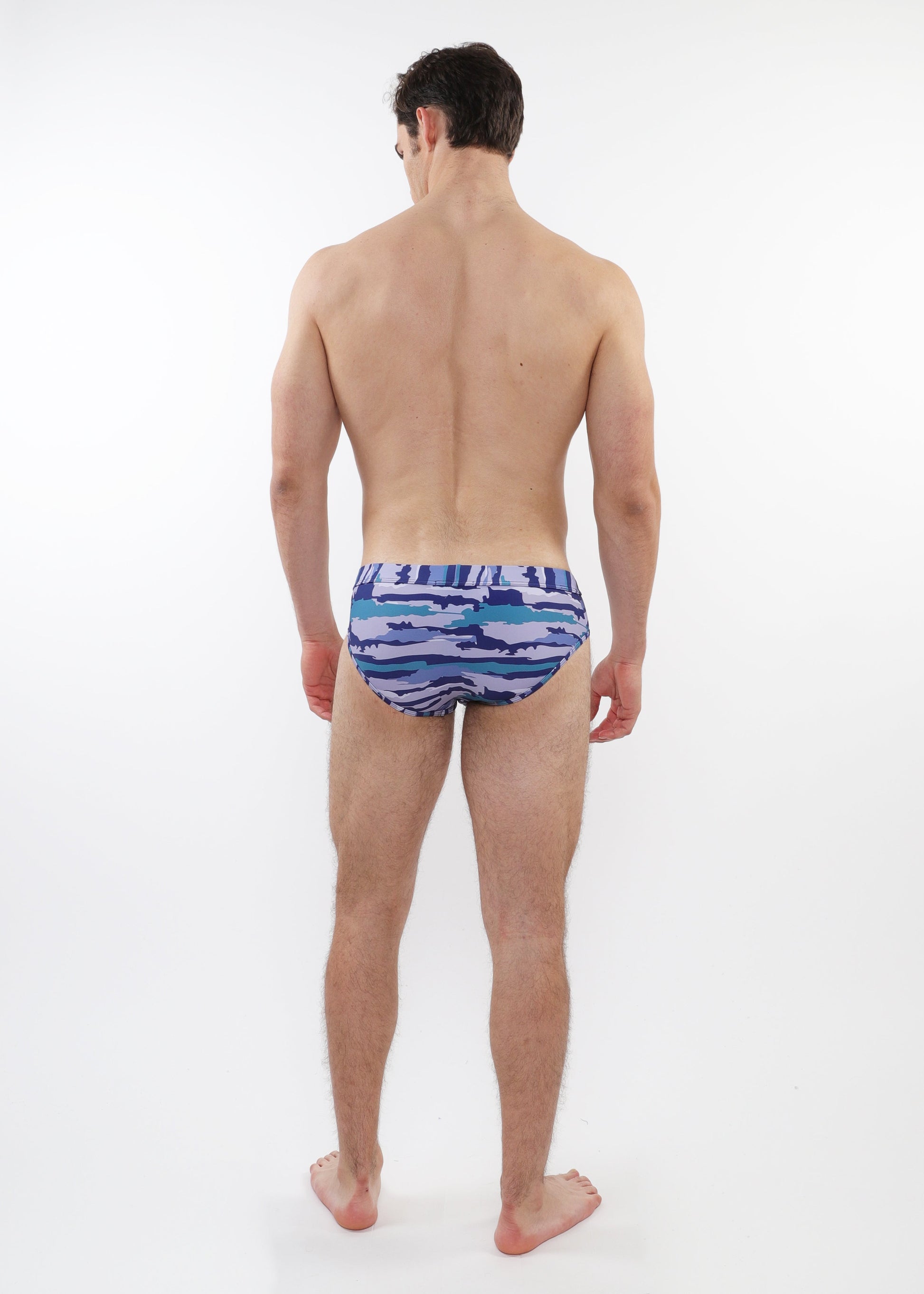 COBALT/SKY CAMO PRINTED SWIM BRIEFS ST-8015-18