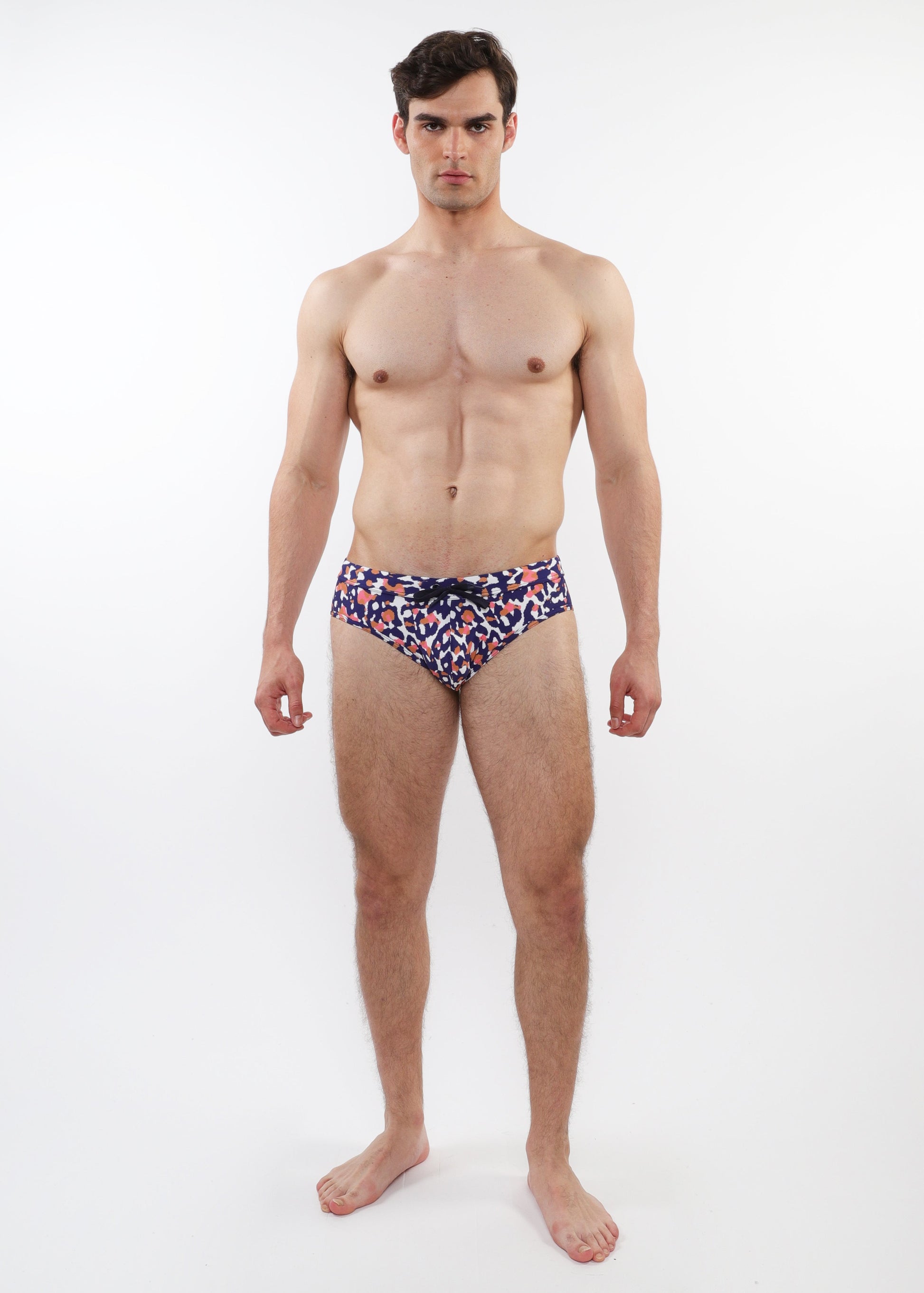 NAVY/SAND CAMO PRINTED SWIM BRIEFS ST-8015-19