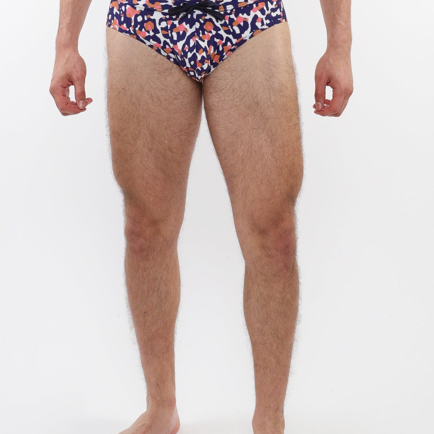 NAVY/SAND CAMO PRINTED SWIM BRIEFS ST-8015-19
