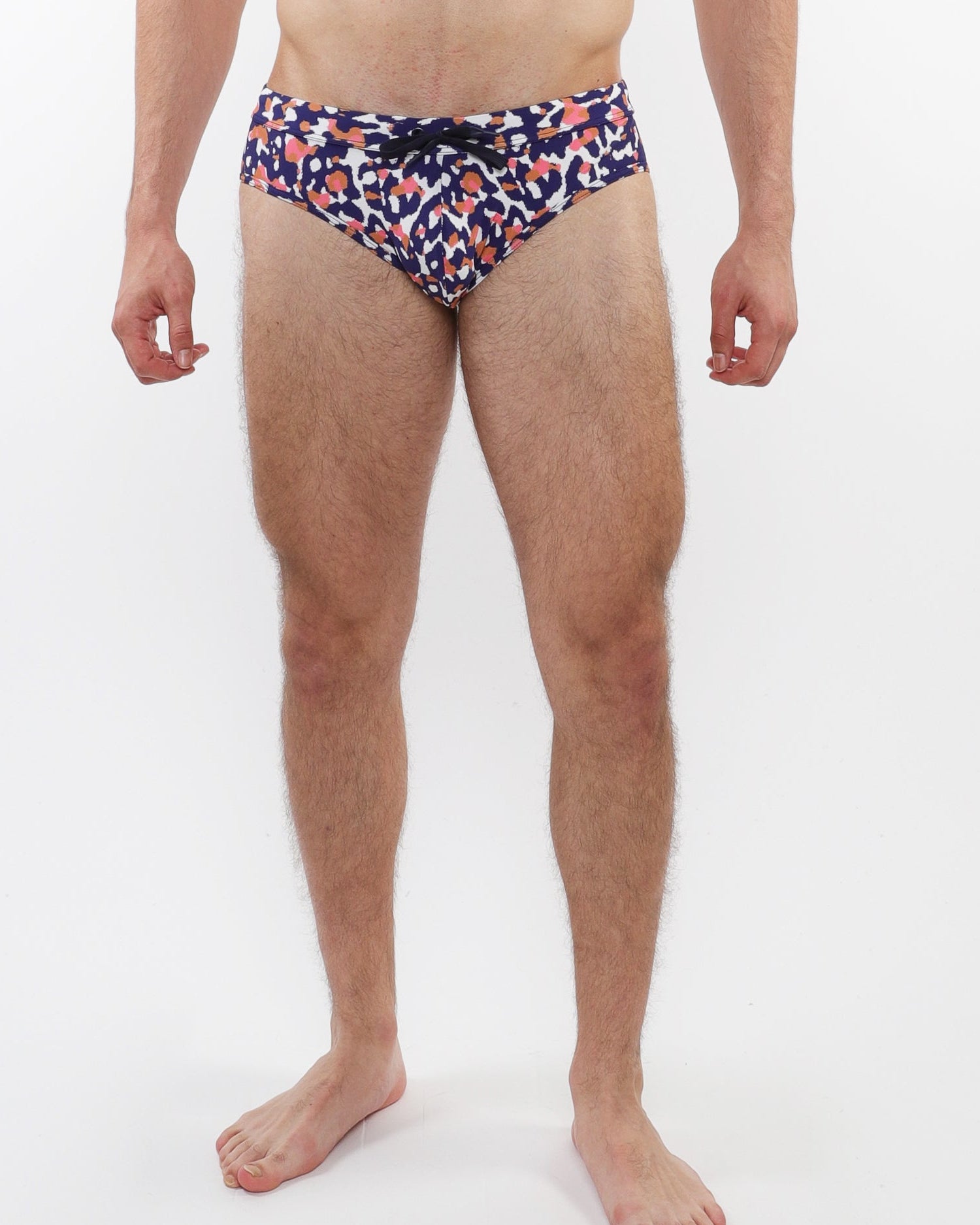 NAVY/SAND CAMO PRINTED SWIM BRIEFS ST-8015-19