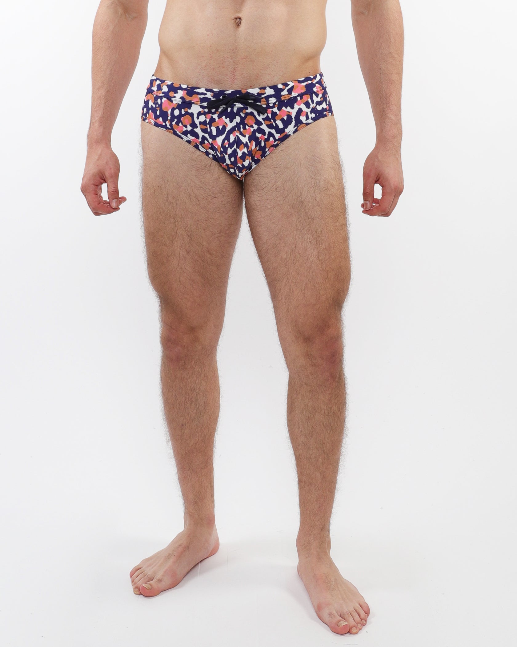 NAVY/SAND CAMO PRINTED SWIM BRIEFS ST-8015-19