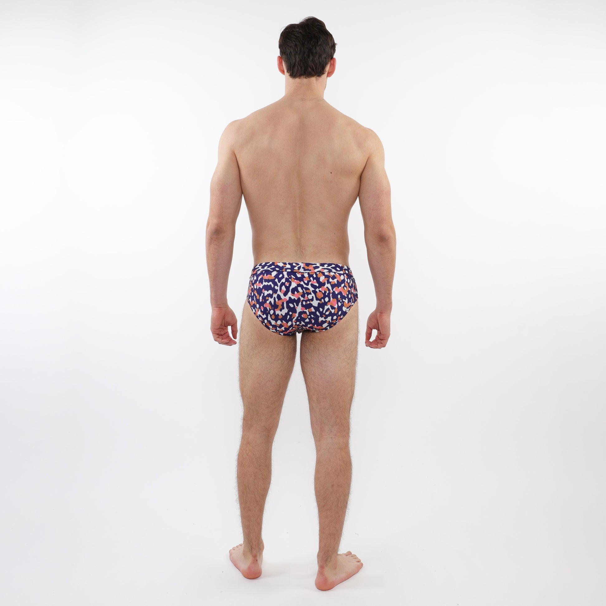 NAVY/SAND CAMO PRINTED SWIM BRIEFS ST-8015-19