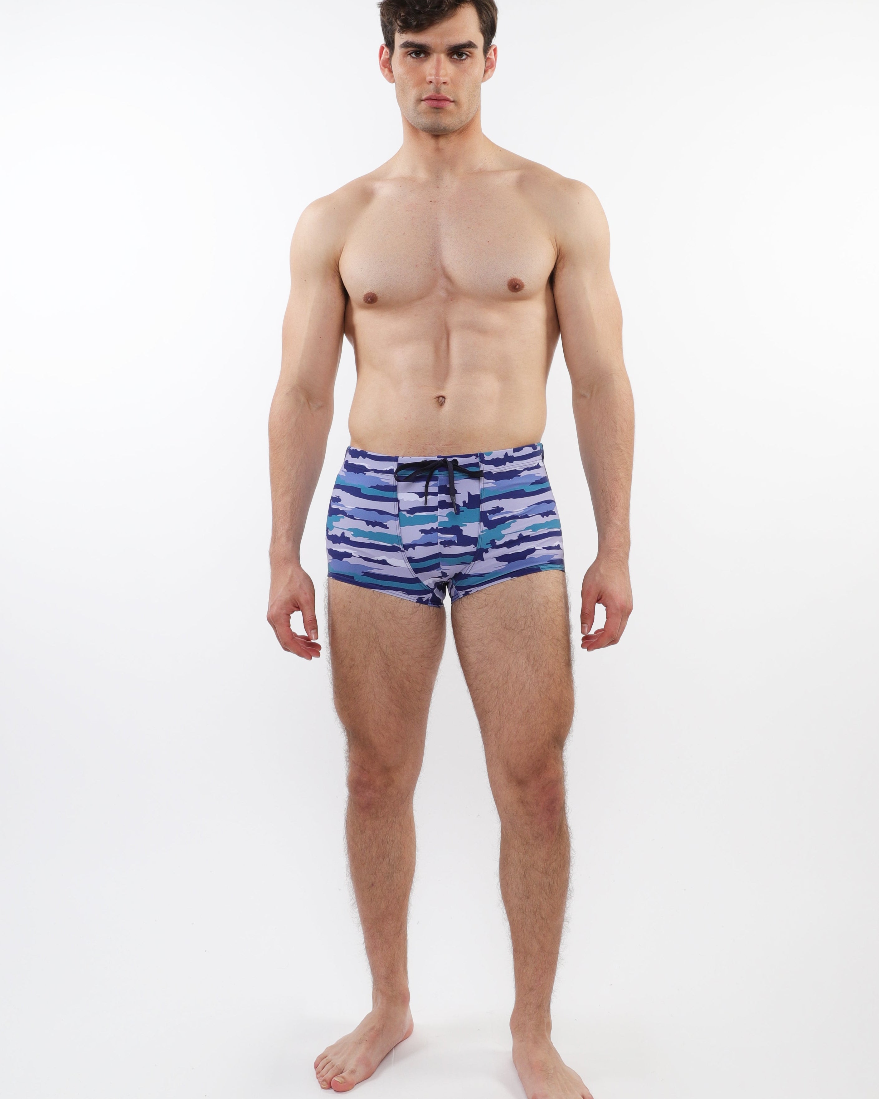 COBALT/SKY CAMO PRINTED SWIM TRUNKS ST-8016-38