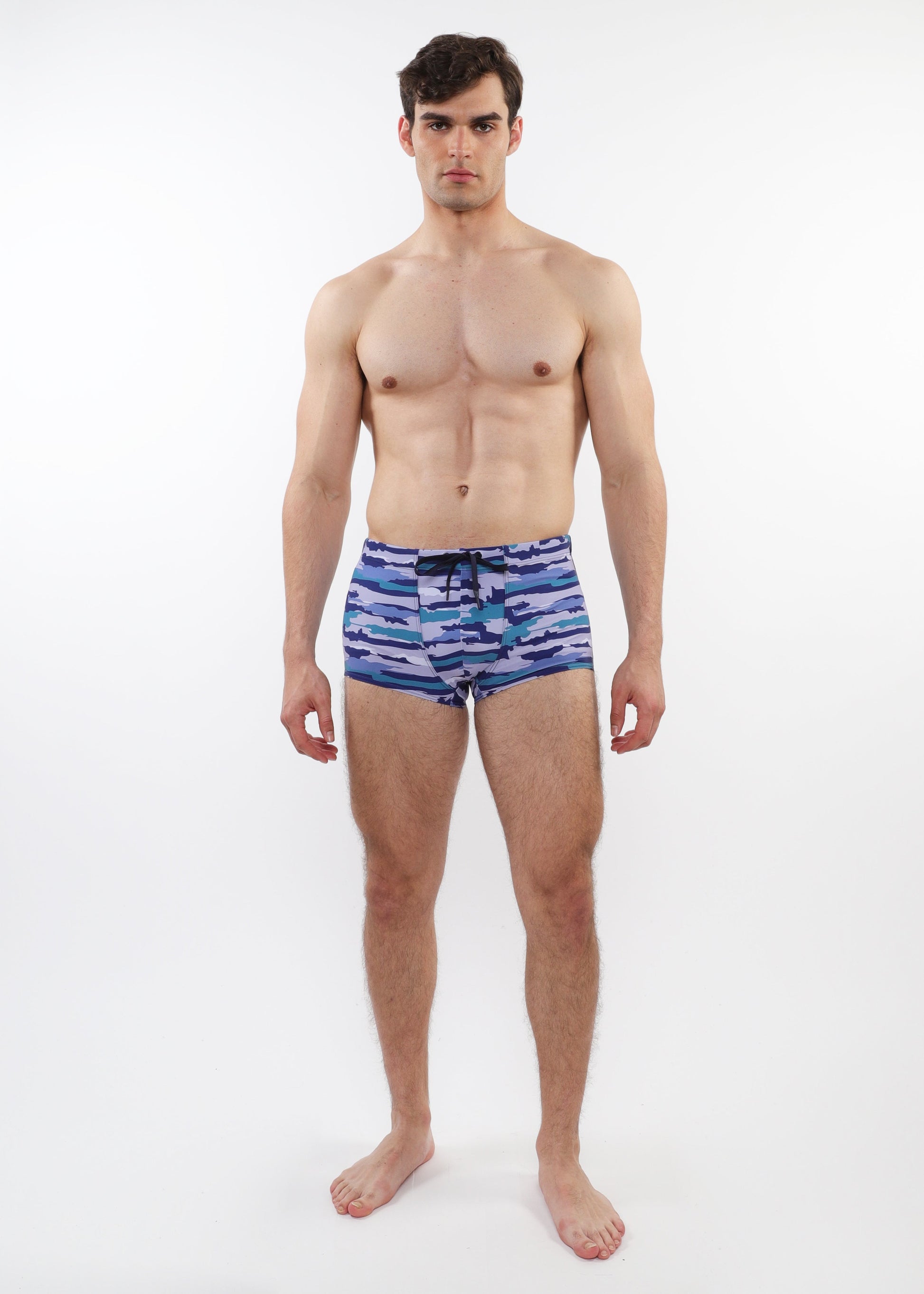 COBALT/SKY CAMO PRINTED SWIM TRUNKS ST-8016-38