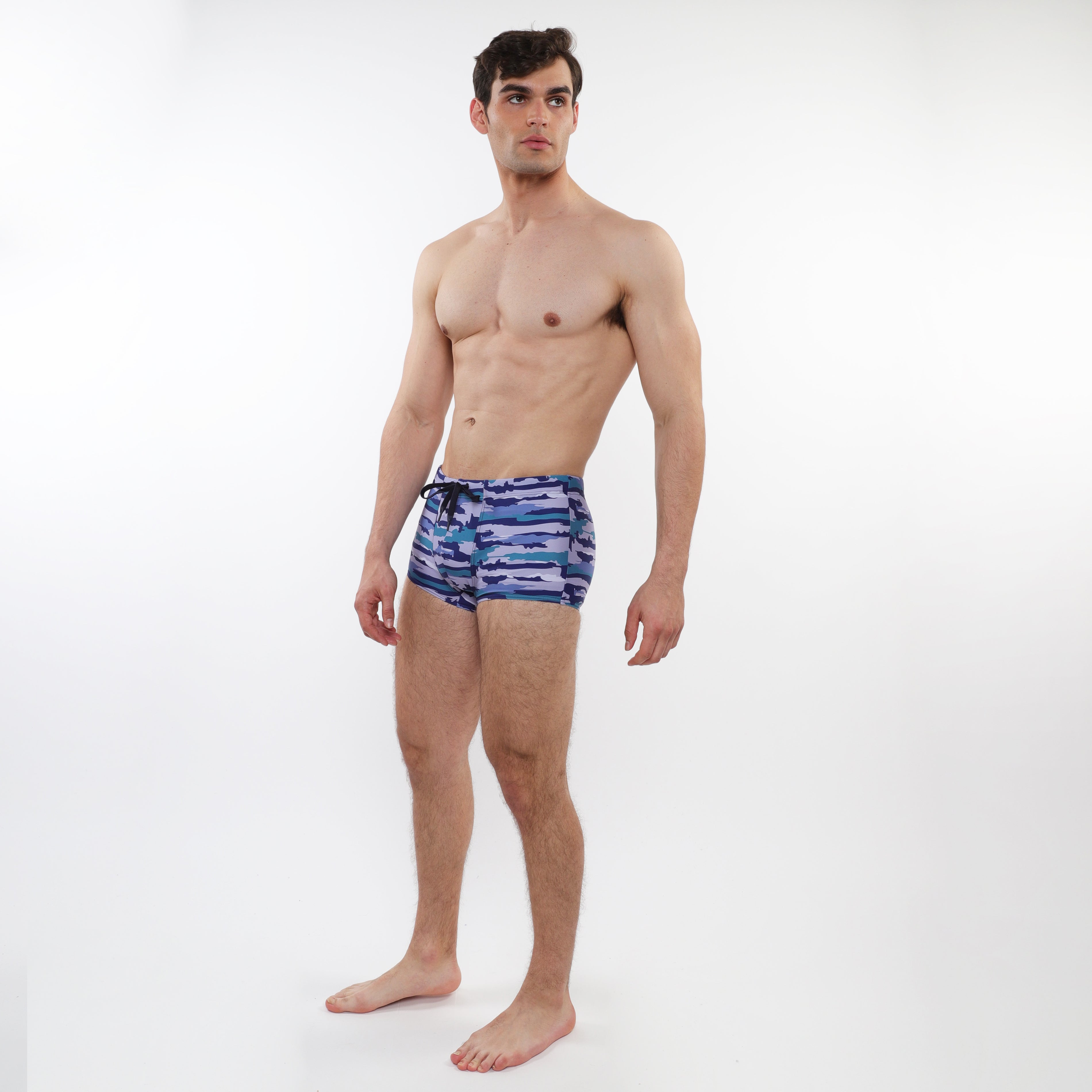 COBALT/SKY CAMO PRINTED SWIM TRUNKS ST-8016-38