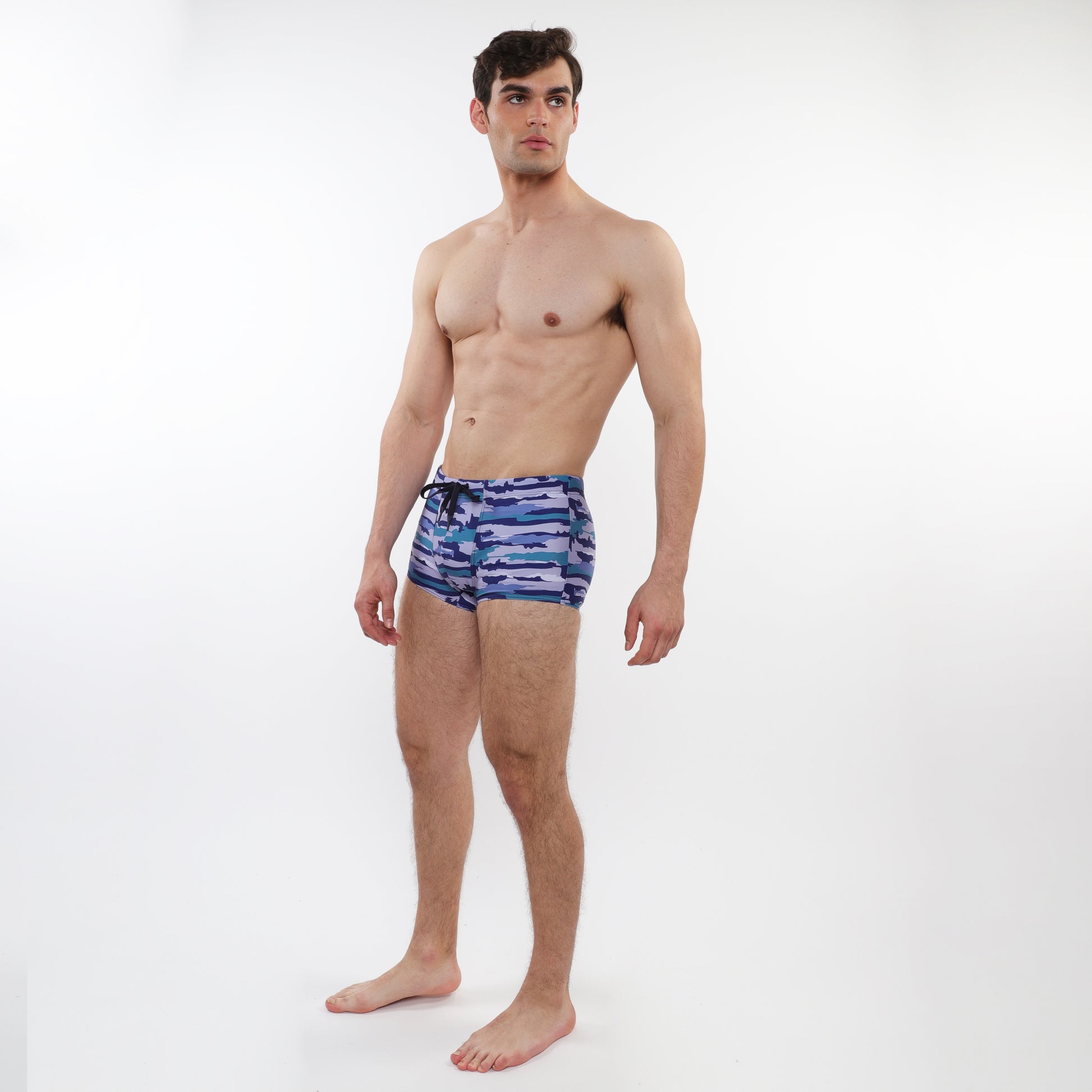 COBALT/SKY CAMO PRINTED SWIM TRUNKS ST-8016-38