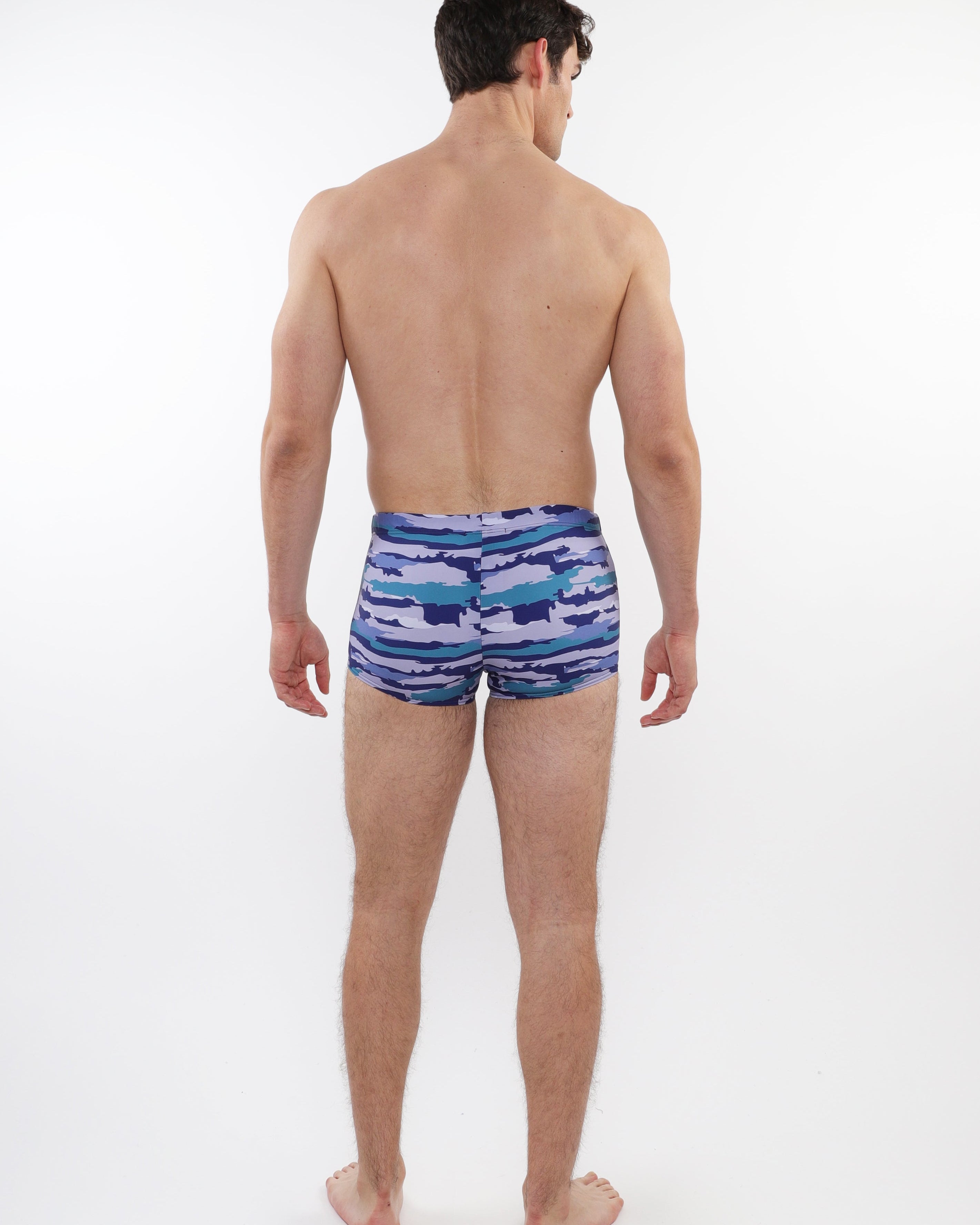 COBALT/SKY CAMO PRINTED SWIM TRUNKS ST-8016-38
