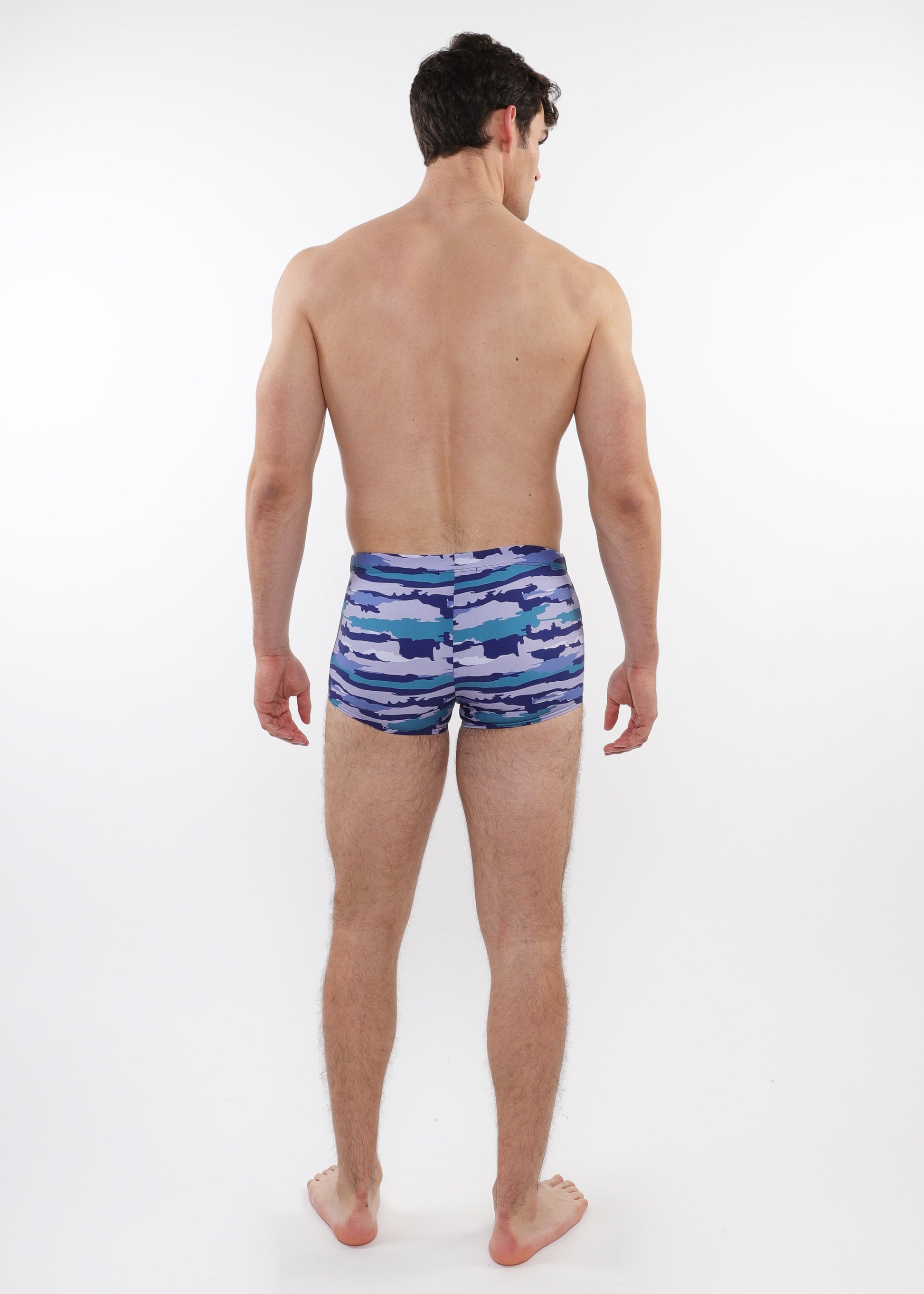 COBALT/SKY CAMO PRINTED SWIM TRUNKS ST-8016-38