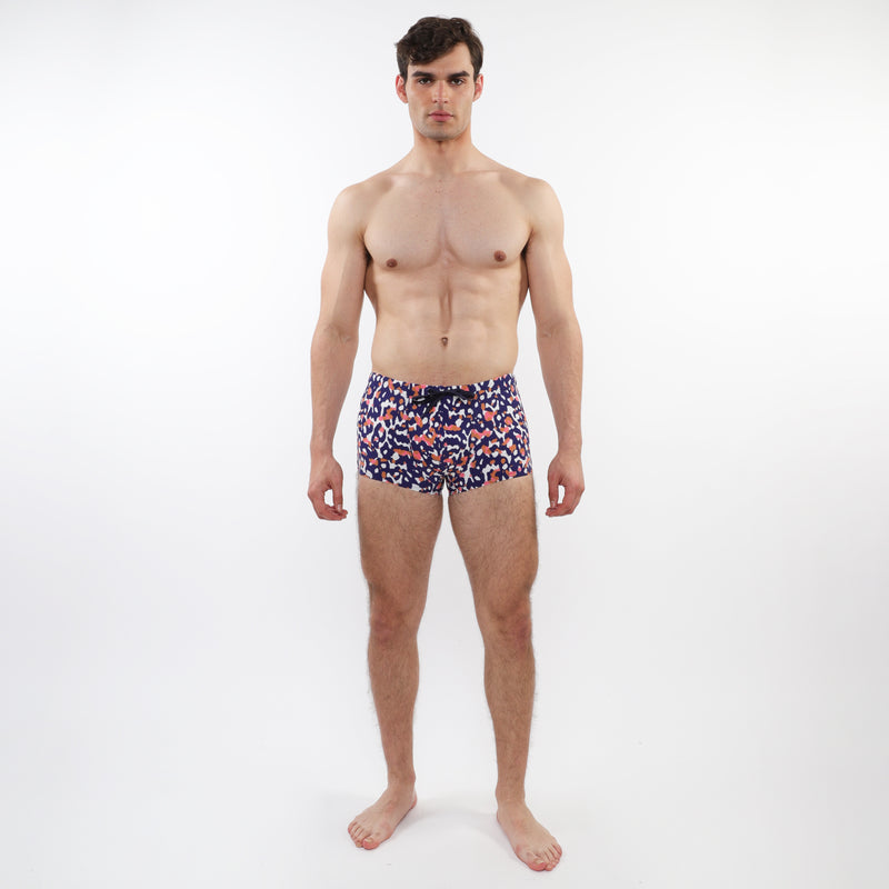 NAVY/SAND CAMO PRINTED SWIM TRUNKS ST-8016-39
