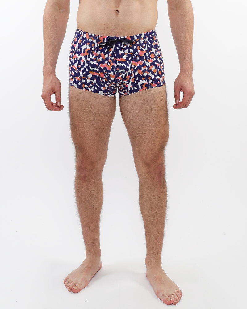 NAVY/SAND CAMO PRINTED SWIM TRUNKS ST-8016-39
