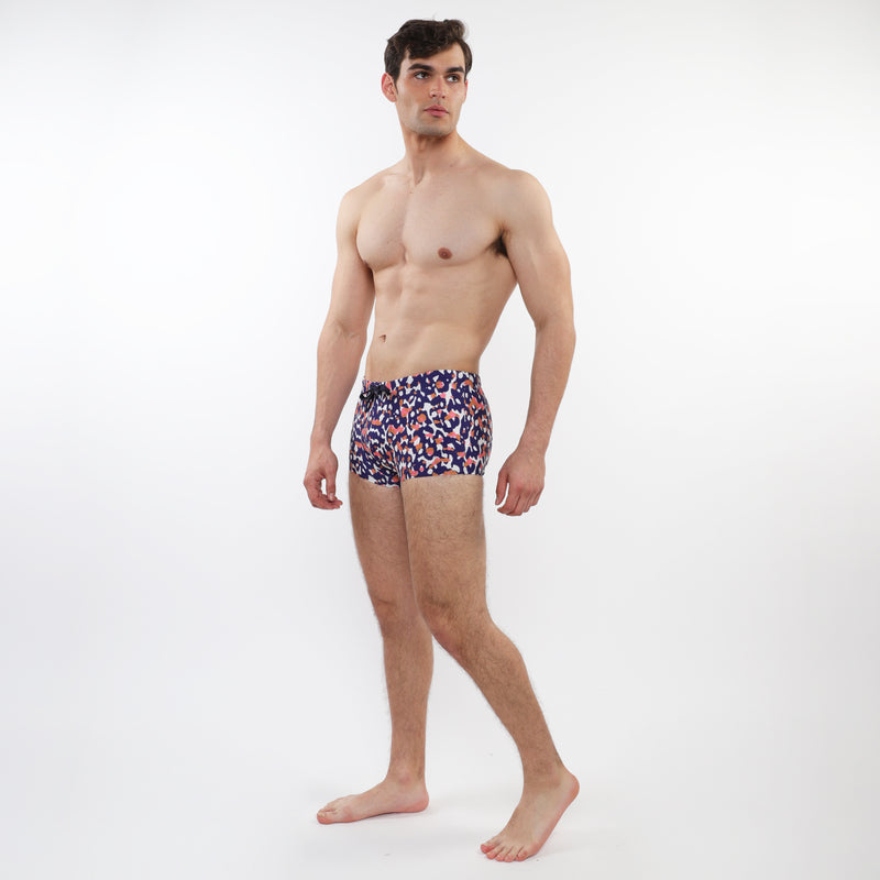 NAVY/SAND CAMO PRINTED SWIM TRUNKS ST-8016-39