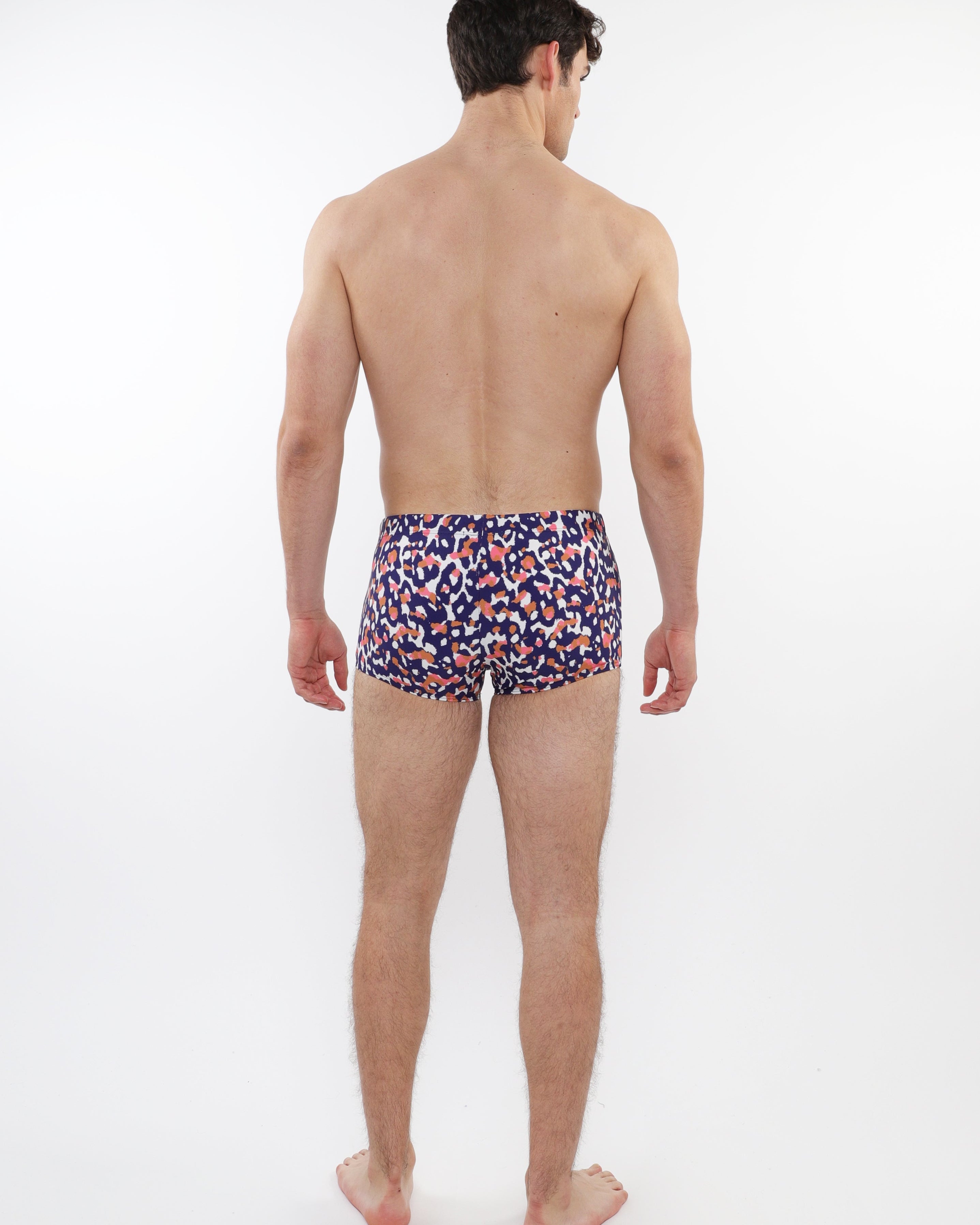 NAVY/SAND CAMO PRINTED SWIM TRUNKS ST-8016-39