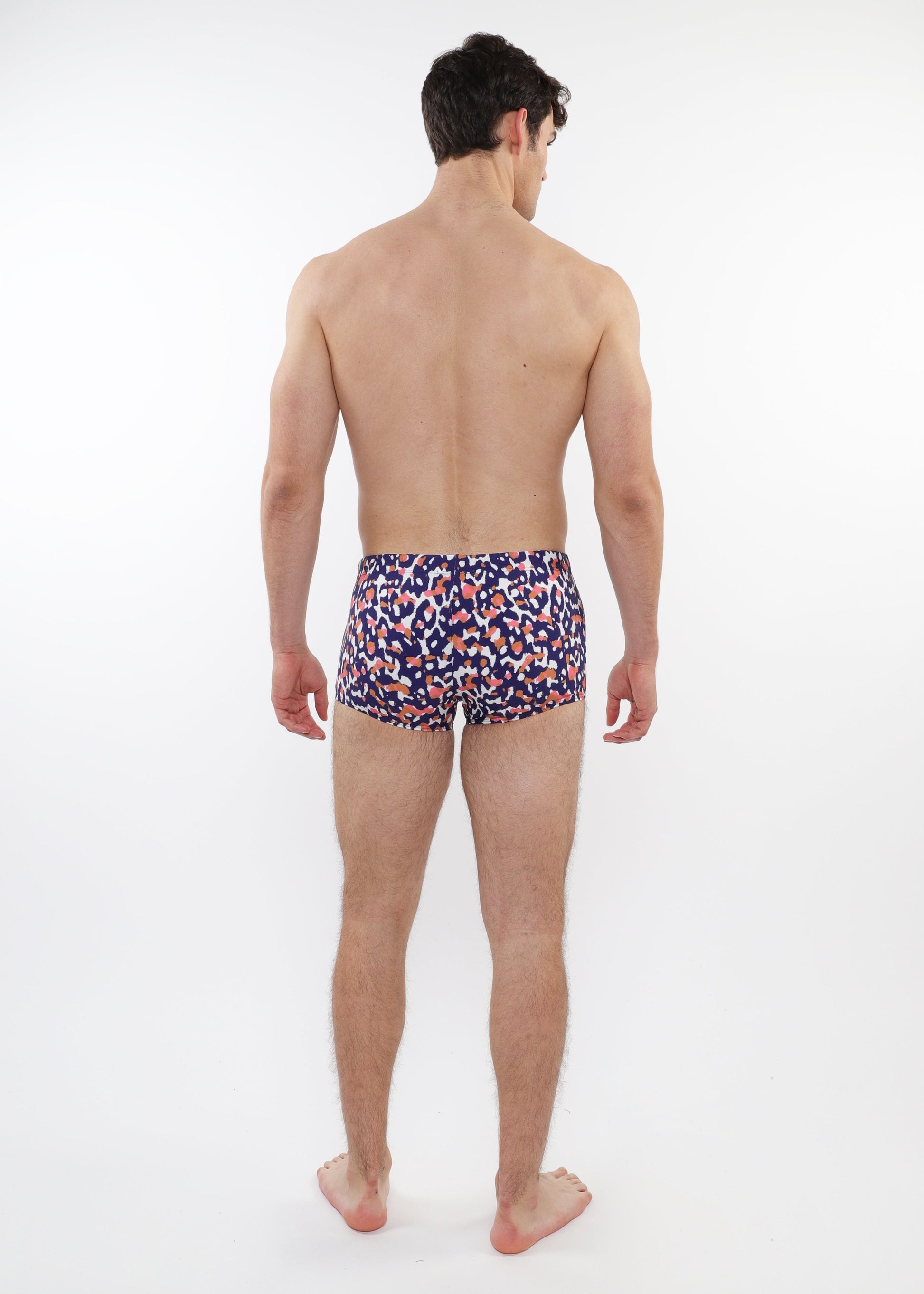 NAVY/SAND CAMO PRINTED SWIM TRUNKS ST-8016-39
