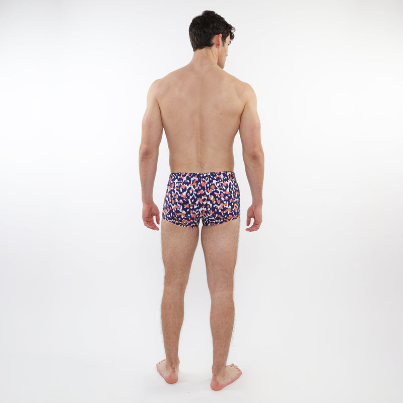 NAVY/SAND CAMO PRINTED SWIM TRUNKS ST-8016-39