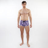 PURPLE/ PERIWINKLE CAMO PRINTED SWIM TRUNKS ST-8016-41