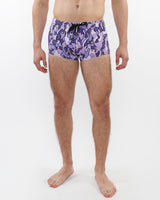 PURPLE/ PERIWINKLE CAMO PRINTED SWIM TRUNKS ST-8016-41