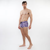 PURPLE/ PERIWINKLE CAMO PRINTED SWIM TRUNKS ST-8016-41