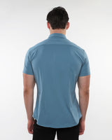 BLUEPRINT SOLID STRETCH JERSEY KNIT SHORT SLEEVE SHIRT ST-963