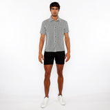 GREY/FATIGUE STRIPE STRETCH OPEN KNIT SHORT SLEEVE SHIRT ST-24062