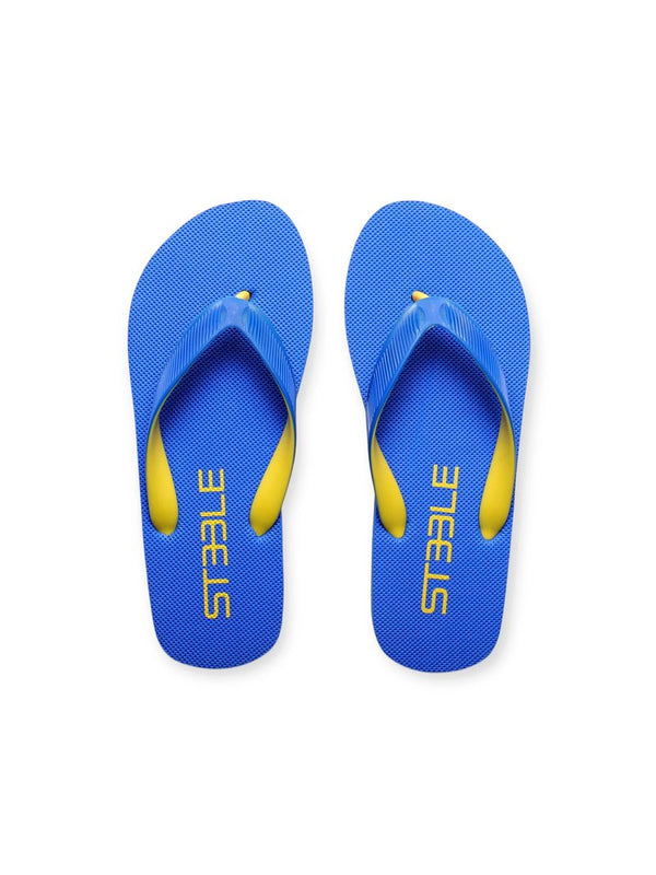 ROYAL BLUE/YELLOW CLASSIC LOGO SOLID FLIP FLOP