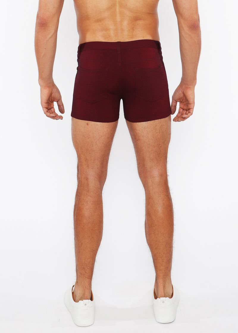 CRANBERRY 3" INSEAM WASHED KNIT DUO TONE DENIM JEANS SHORTS ST-1975-15