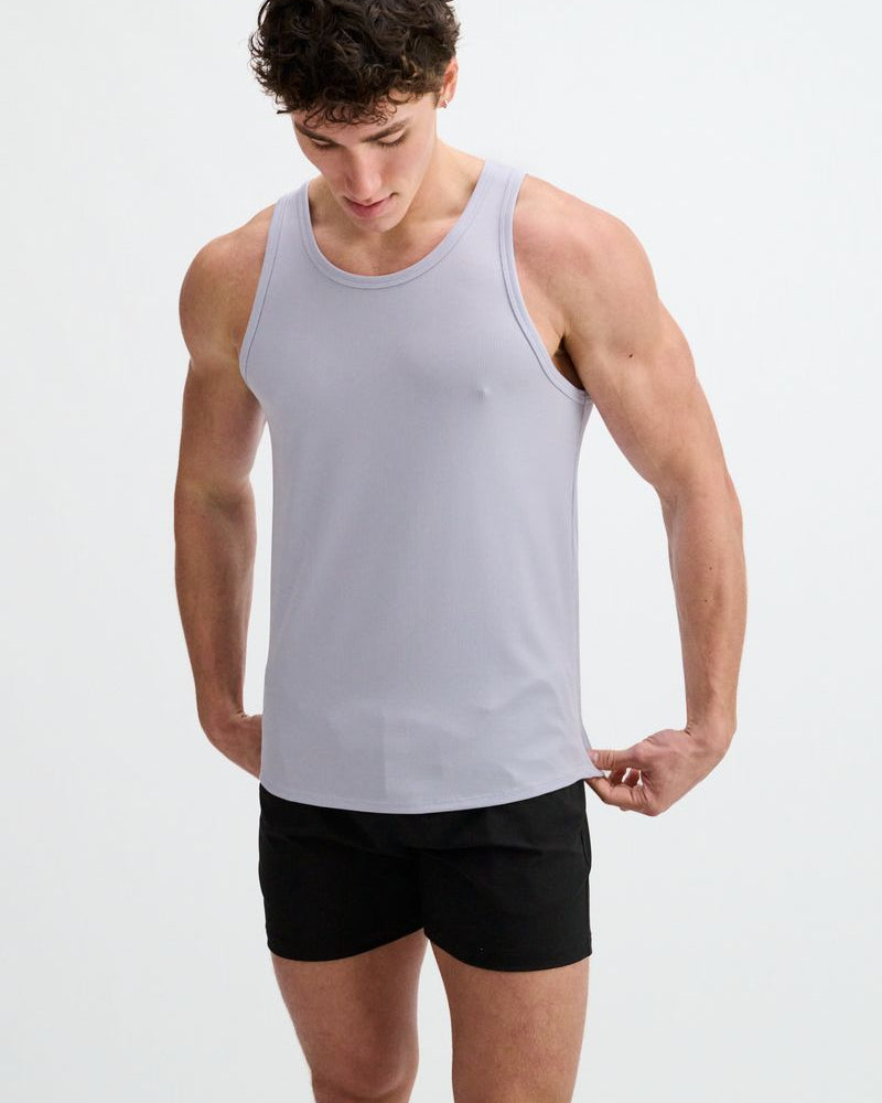 PERIWINKLE RIB STRETCH MODAL TANK STA-16004-04